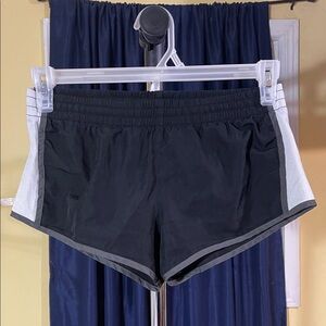 SO Women’s Running Shorts Size S Black Gray Athletic Gym Workout Dolphin Hem